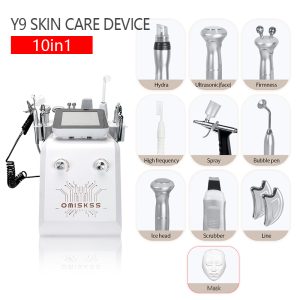 Hydradermabrasion Machine 10-in-1 Portable Facial Device for Pore Cleansing, Firming & Oxygen Therapy