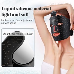 7 Color LED Face Mask Red Light Therapy Silicone Skin Care Device with Eye Cushion Anti-Aging Beauty Tool for Wrinkles&Acne& Relaxation