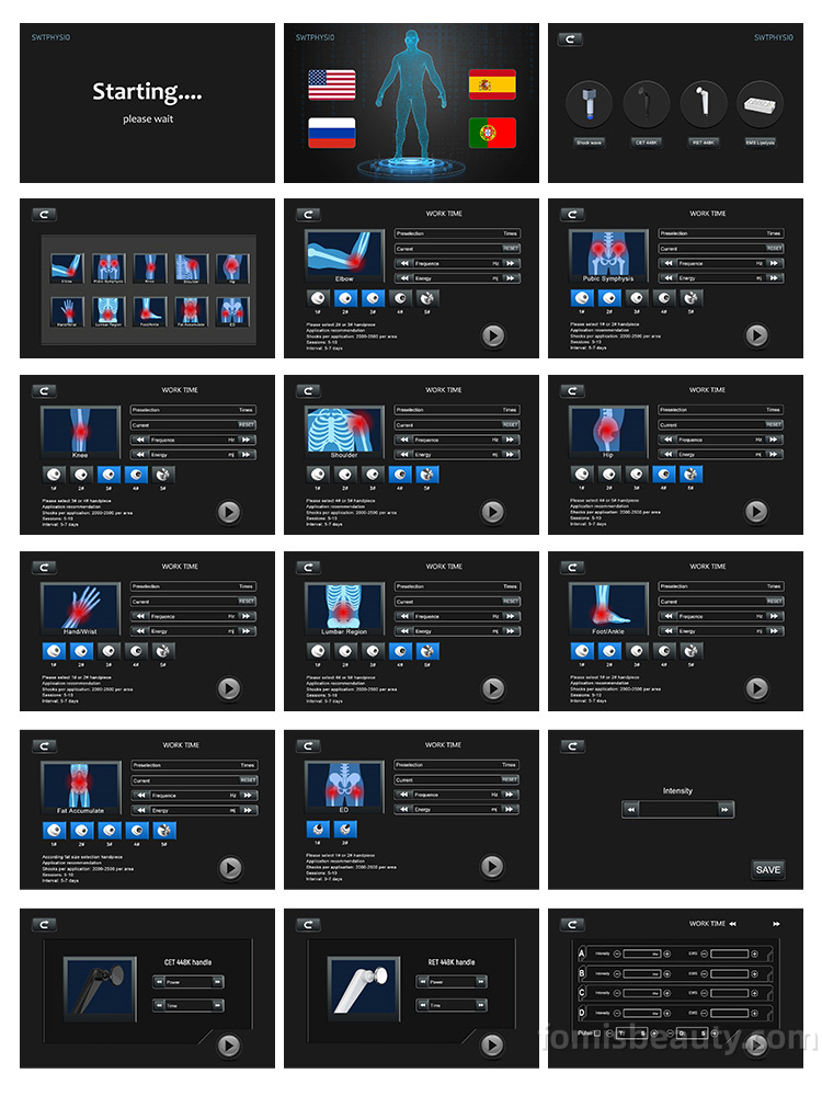 Multifunctional 5 in 1 Physiotherapy Equipment 448kHz Radiofrequency & Shockwave Therapy for Clinic and Spa Pain Management - 图片 5