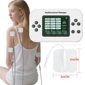 Wireless 4-Channel TENS Unit & EMS Muscle Stimulator Adjustable Frequency Massager for Body Muscle Pain Relief  Portable Home Physical Therapy Device